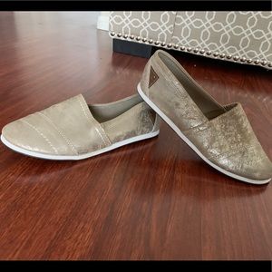 Spring slip ons. Distressed Gold. Brand new!